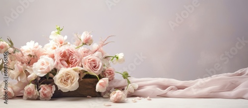 Lovely blooms on the wedding table © AkuAku