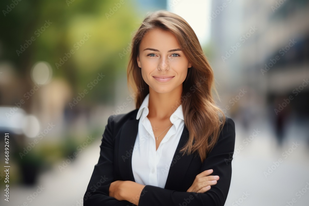 business, people and office concept - smiling businesswoman over office background business, people and office concept - smiling businesswoman over office background