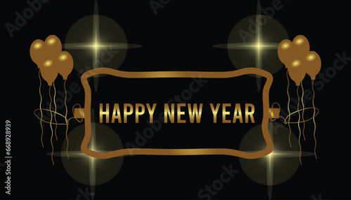 Greeting card Happy New Year 2024.With colorful truncated number illustrations .happy new year.