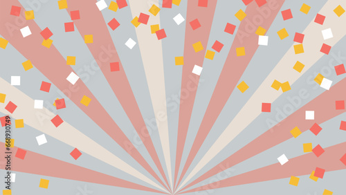 集中線と紙吹雪の壁紙素材