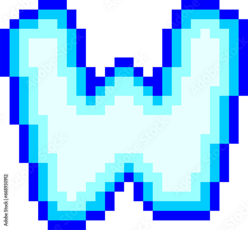 Pixelated Alphabet Letter W