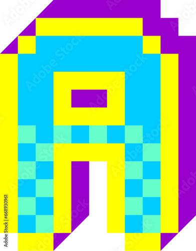 Pixel Font Letter A