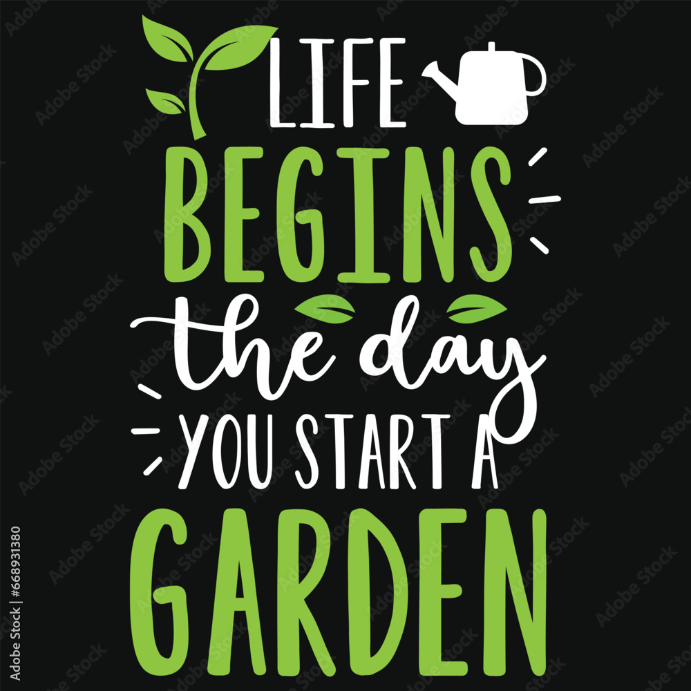Fototapeta premium Best awesome gardening typographic tshirt design