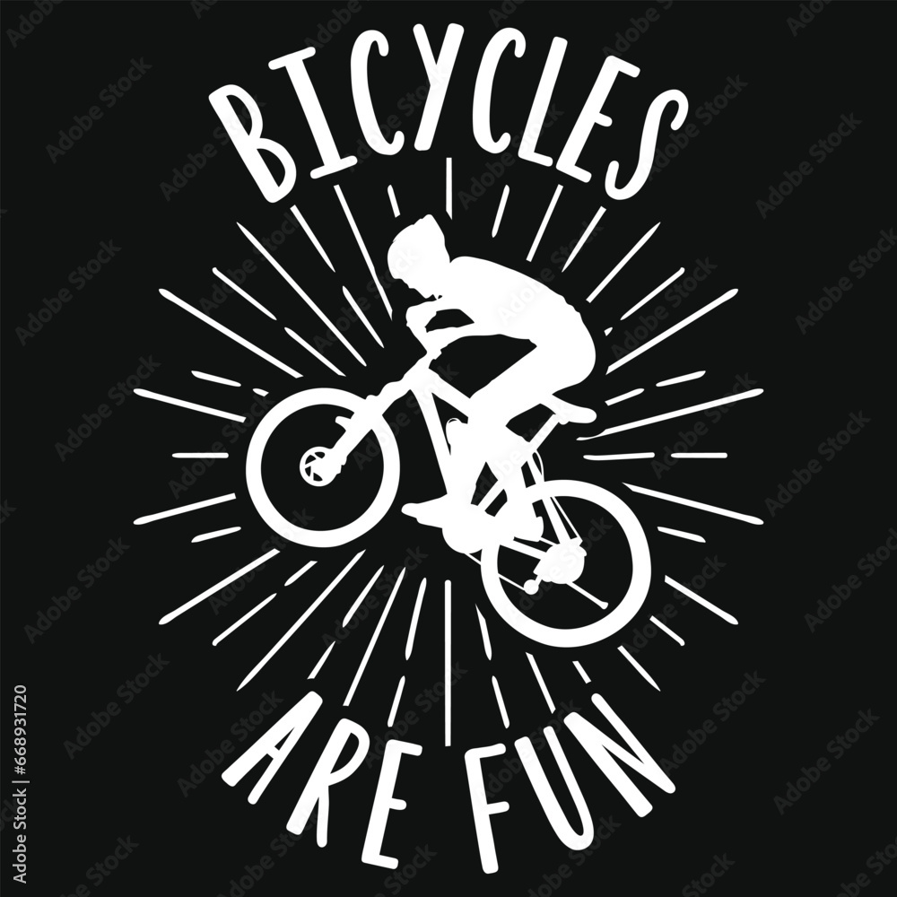 Best awesome bicycle riding typographic tshirt design