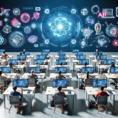 teaching ai education robot class teacher student new era