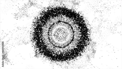 Abstract Background White And Black Bubbling Circles 14