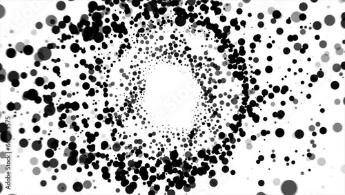 Abstract Background White And Black Bubbling Circles 13