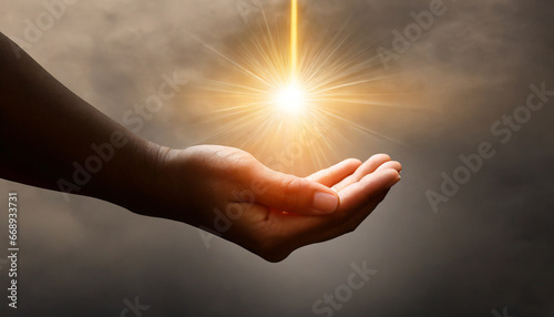 hand of jesus giving light