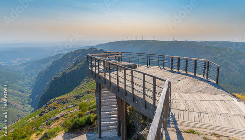 observation deck of detrelo da malhada in serra da freita arouca portugal © Emanuel