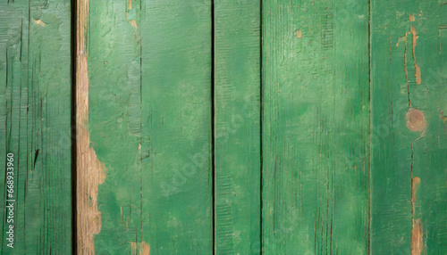 green wooden background with peeling paint
