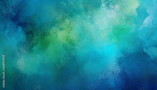 abstract blue background pattern in grunge texture design blue green and turquoise colors in mottled grungy painted illustration