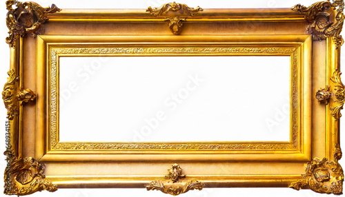 rectangle antique gold frame isolated on the white background rectangle gold frame isolated golden frame isolated