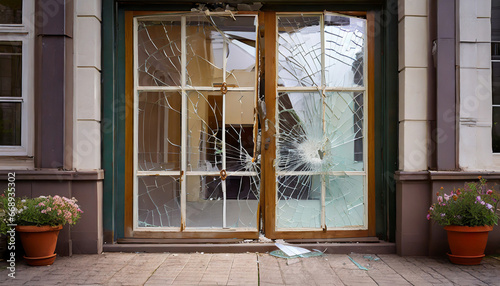 broken glass front door © Emanuel
