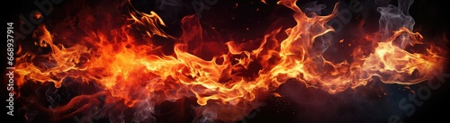 Fire image flame burnt ember wallpaper on black background, in the style of accurate and detailed, motion blur panorama, texture-based, utilizes, vibrant