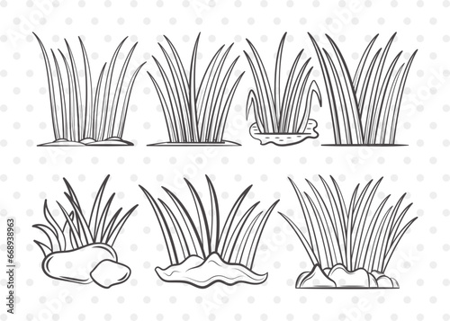 Grass Clipart SVG Cut File | Plants Svg | Lawn Grass Svg | Tall Grass Svg | Garden Svg | Grass Bundle