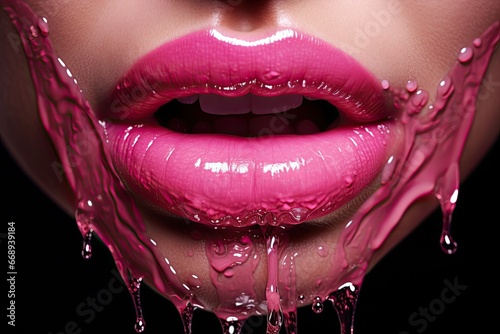 Female seduction lush lips and gloss