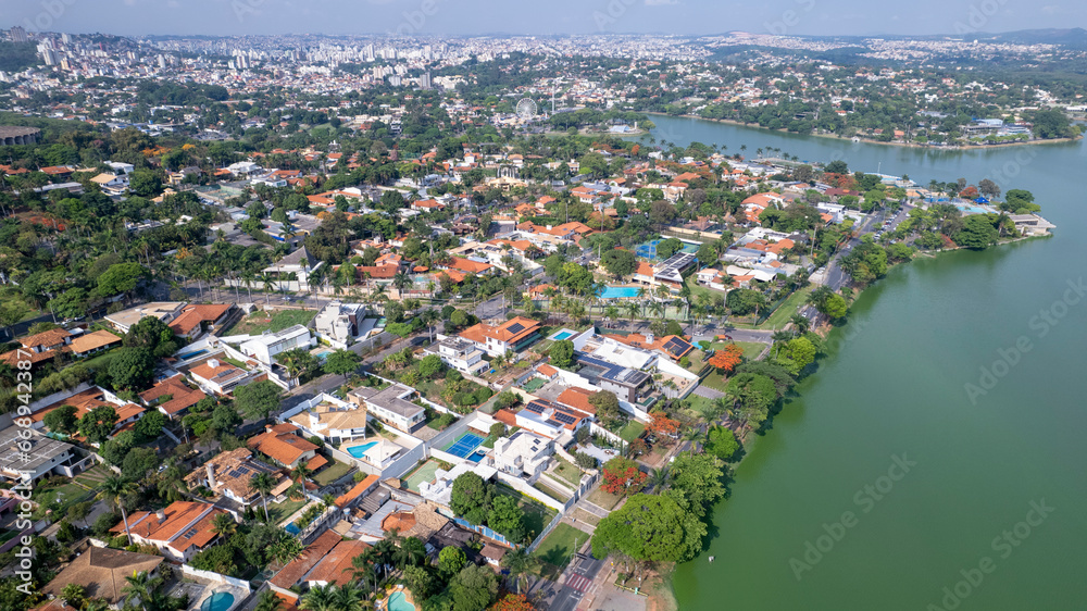 Lagoa da Pampulha, in Belo Horizonte, Minas Gerais, Brazil. famous tourist place.