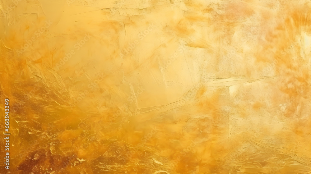 Abstract gold stucco wall texture plaster yellow pattern background
