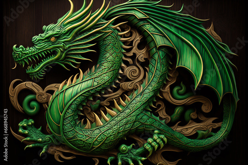 Happy Chinese New Year banner. 2024 Year of the Dragon.Zodiac sign. Year of the Dragon. New year background  