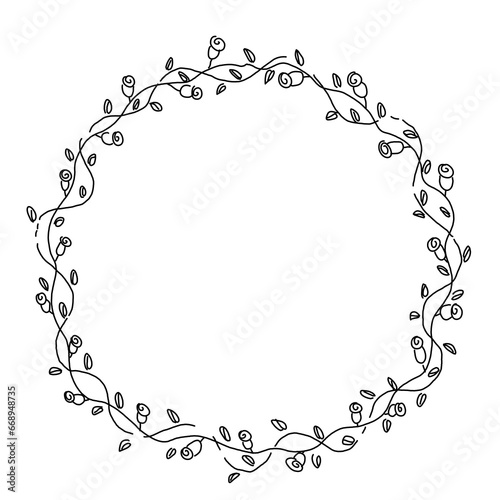circle rose picture frame