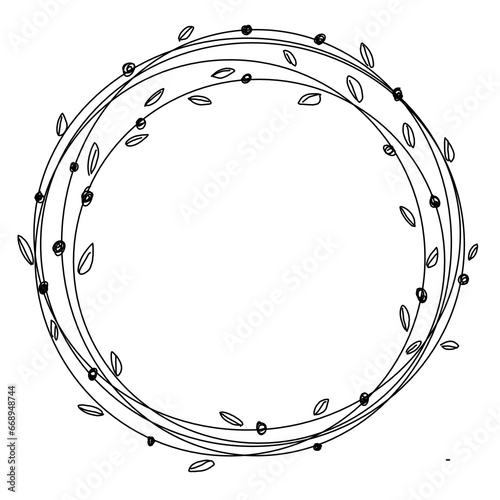 circle flower frame