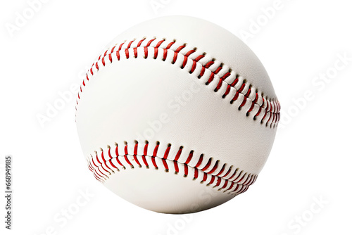 Major league baseball on white with clipping path