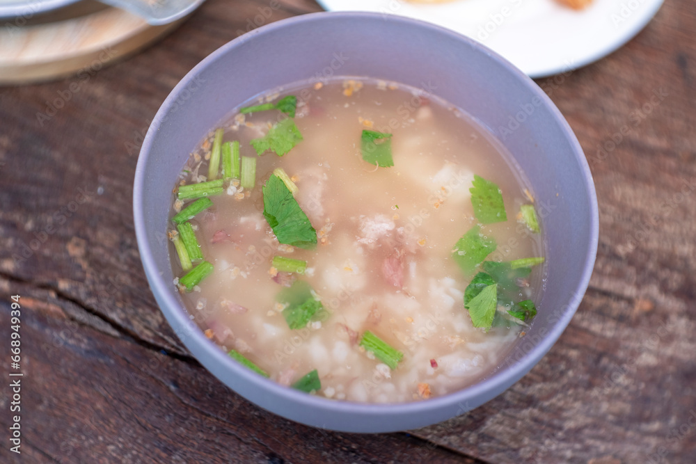 Pork boiled rice