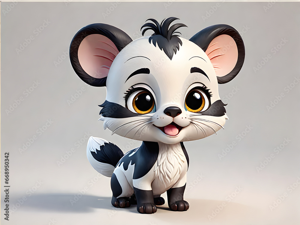 Cute 3D animal character Realistic and detailed animal character