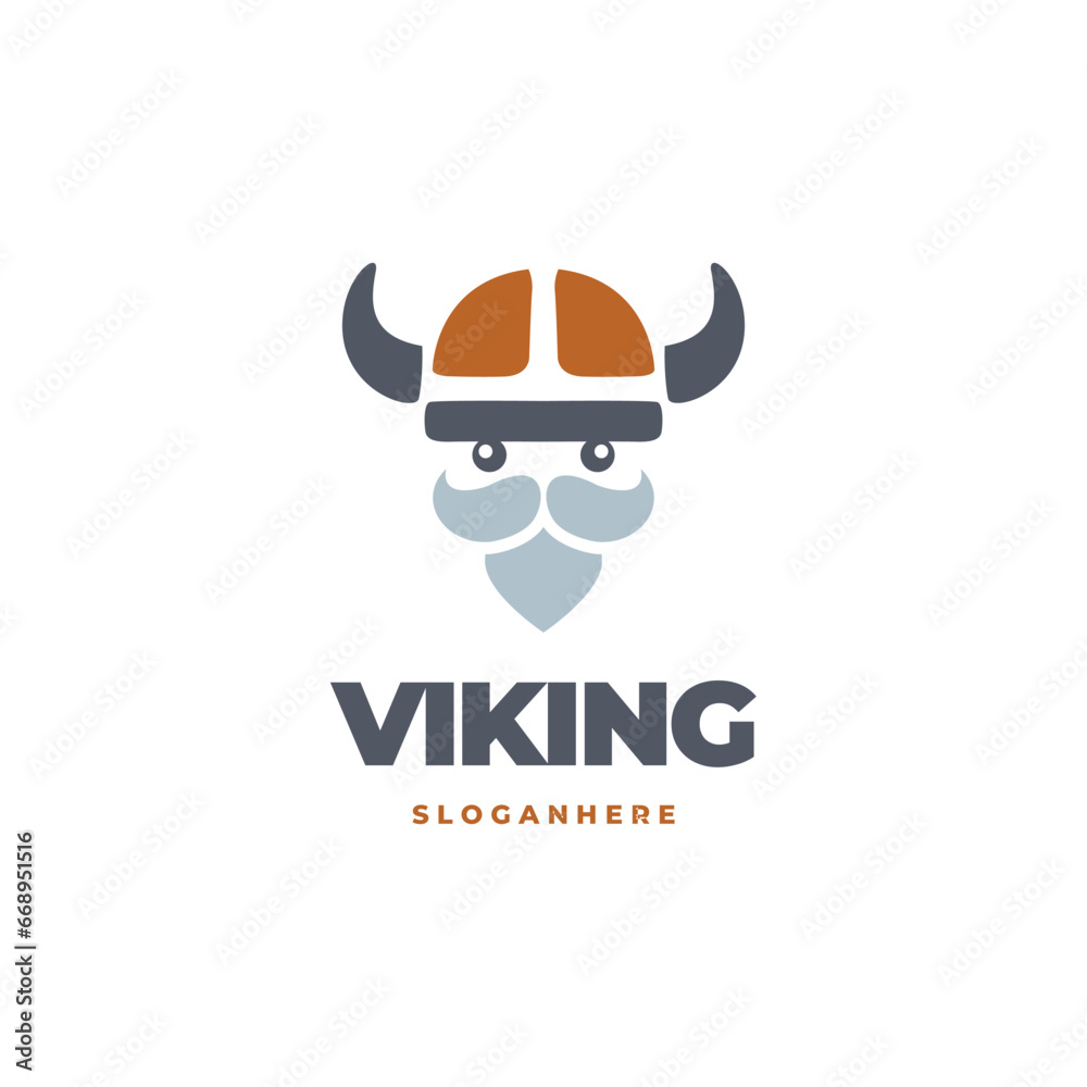 Obraz premium viking head modern logo