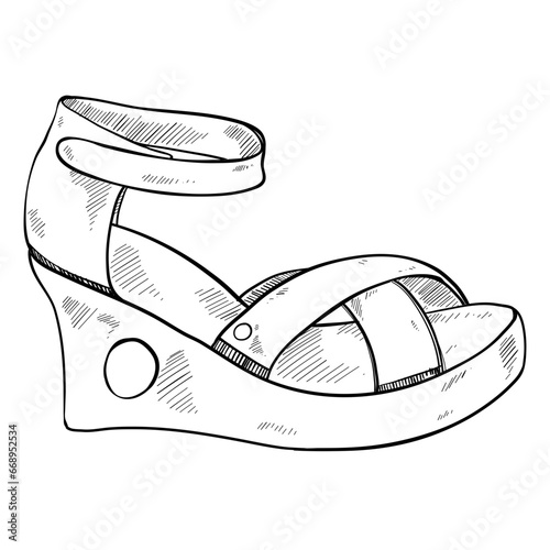 shoes handdrawn illustration 
