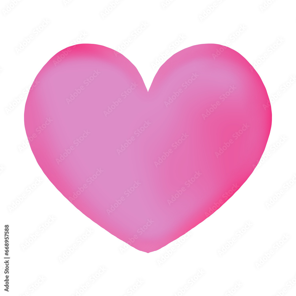 Three-dimensional pastel pink heart painting Three-dimensional pastel pink heart painting