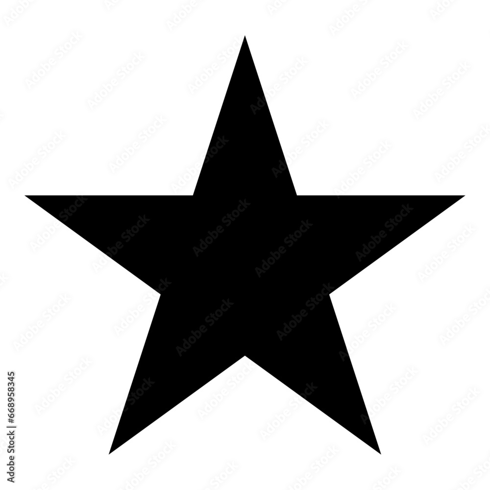 A large star symbol in the center. Isolated black symbol A large star symbol in the center. Isolated black symbol