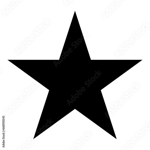 A large star symbol in the center. Isolated black symbol