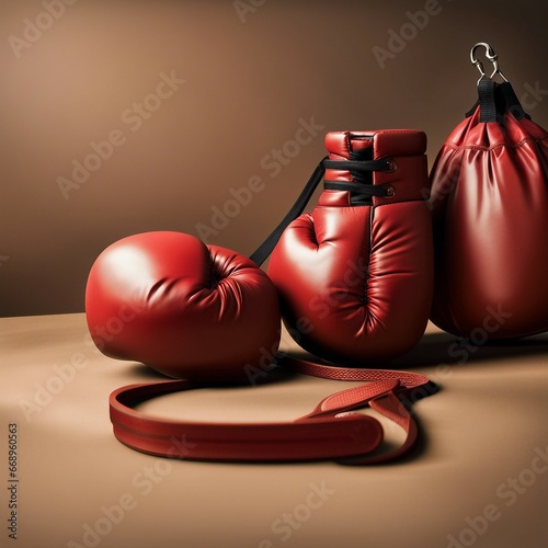 boxing equipment illustration background
