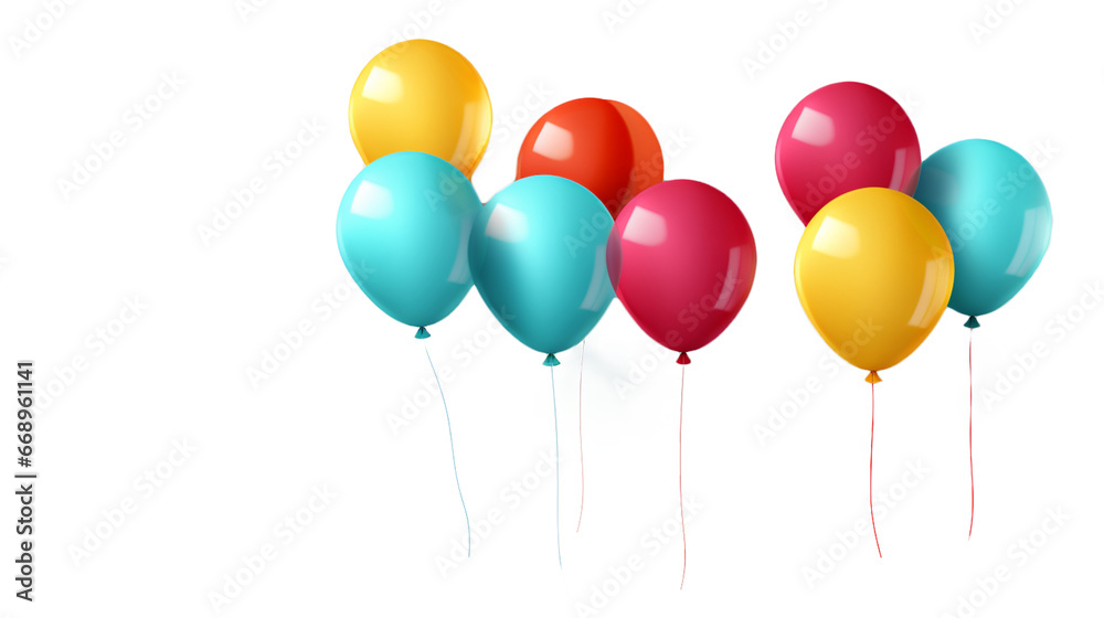 Colorful balloons isolated on transparent background PNG Colorful balloons isolated on transparent background PNG
