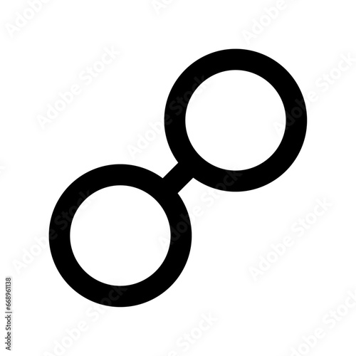 A large astrological opposition symbol in the center. Isolated black symbol