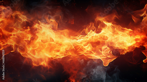Fire hot burning flames background