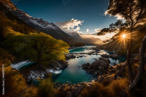 Breathtaking nature photos capturing the world's beauty, a collection of diverse landscapes, from snow-capped mountains to tropical beaches © usama
