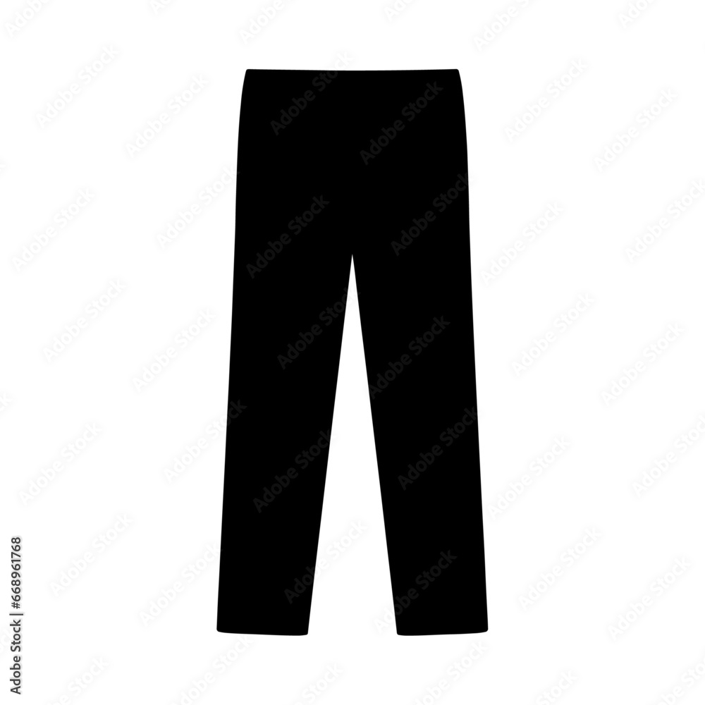 A large pants symbol in the center. Isolated black symbol A large pants symbol in the center. Isolated black symbol