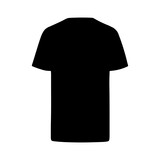 A large t-shirt symbol in the center. Isolated black symbol