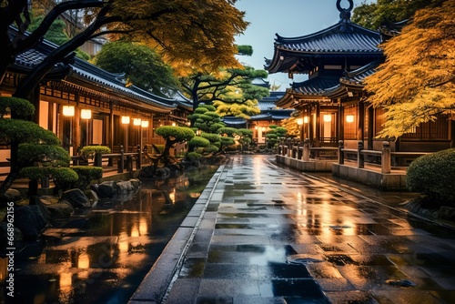伝統的な日本の寺院 photo