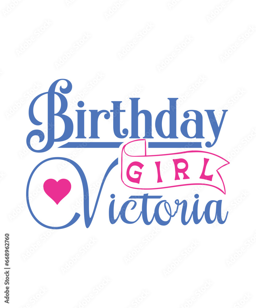 birthday girl victoria svg