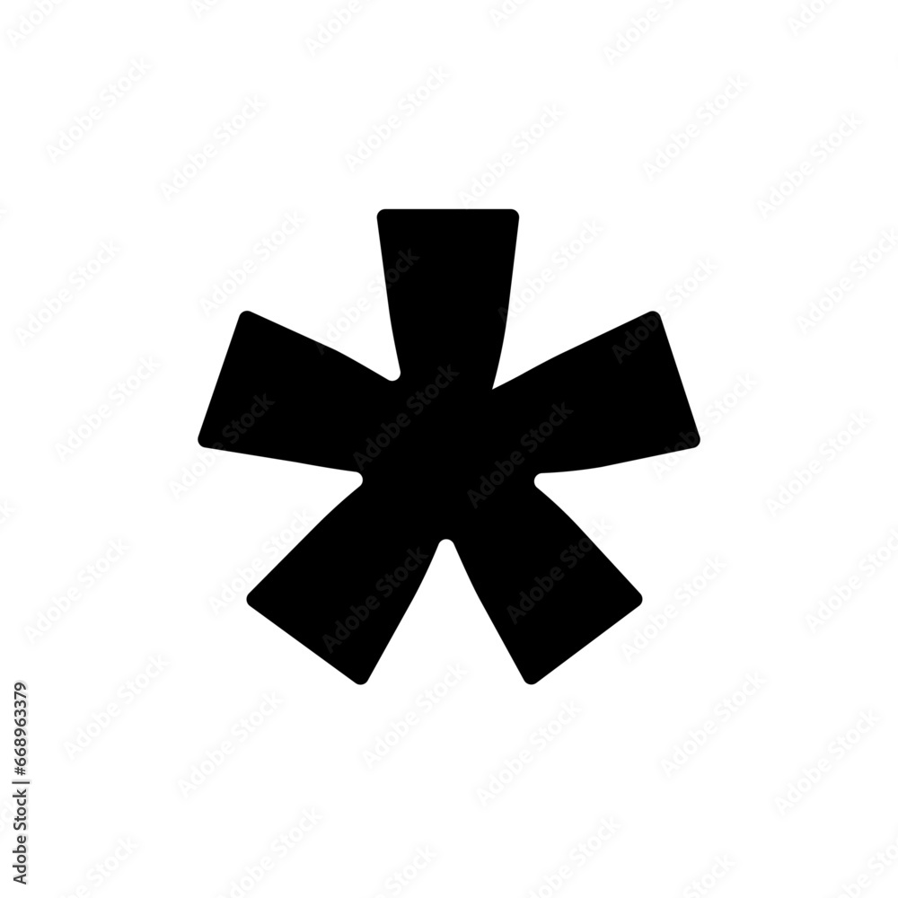 A large multiply symbol in the center. Isolated black symbol. Vector illustration on white background A large multiply symbol in the center. Isolated black symbol. Vector illustration on white background