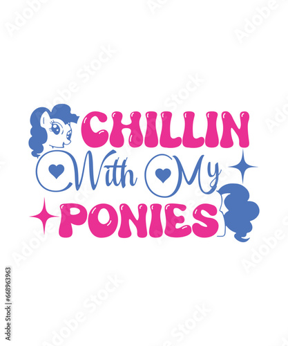 chillin with my ponies svg photo