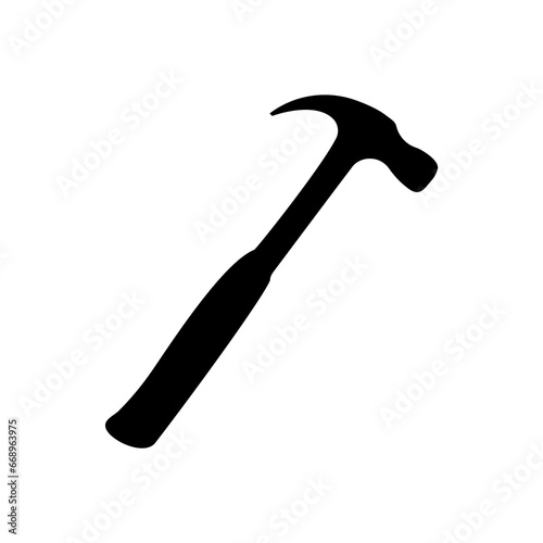 Wallpaper Mural A large hammer symbol in the center. Isolated black symbol. Illustration on transparent background Torontodigital.ca