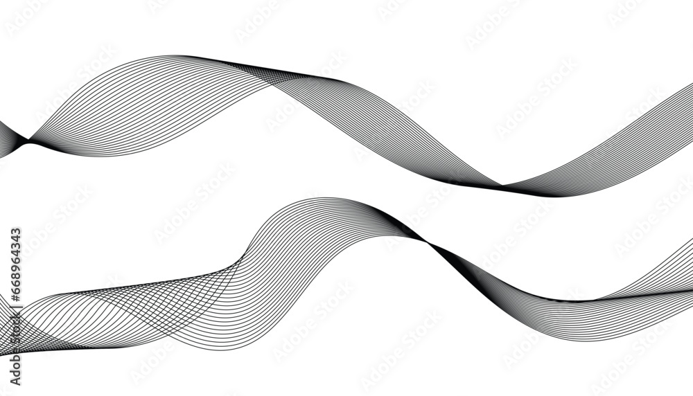 Lines for the background. Black stripes on a white background. Set of wavy lines. Multiple line waves. Creative line art. Grey waves with lines. Vector waves set. Curved wavy line, smooth stripe.
Lines for the background. Black stripes on a white background. Set of wavy lines. Multiple line waves. Creative line art. Grey waves with lines. Vector waves set. Curved wavy line, smooth stripe.