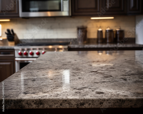granite counter top in home for table top photography set comp generated by ai photo