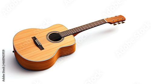 acoustic guitar isolated on a white background
