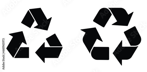 Set of recycle sign 