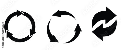 Set of recycle sign 